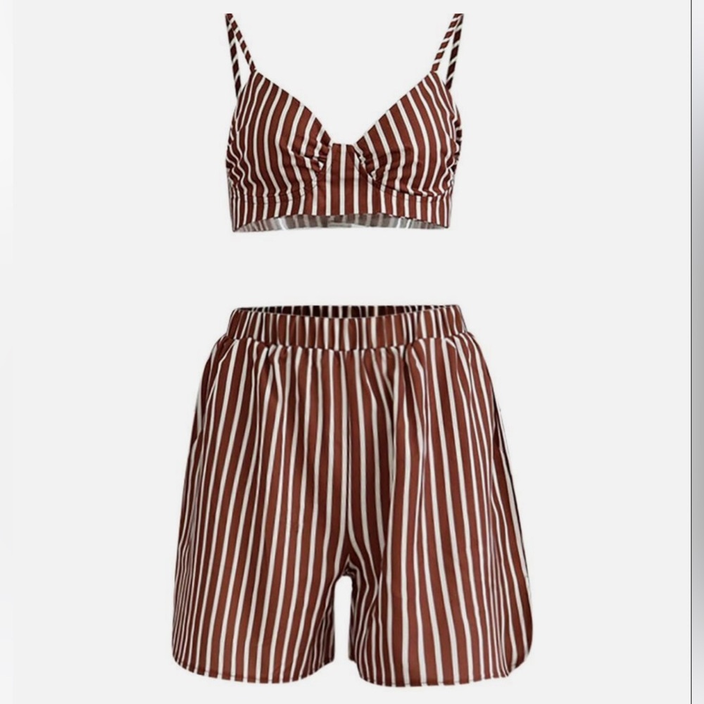 NWT Commense Stripe Three Piece Shorts Set Size M - Picture 7 of 14